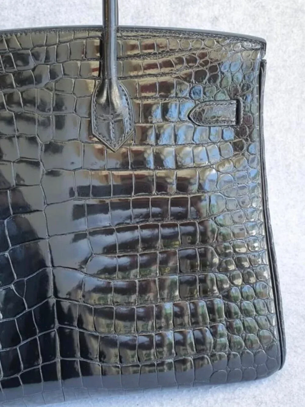 Hermes Black Croc Birkin 35